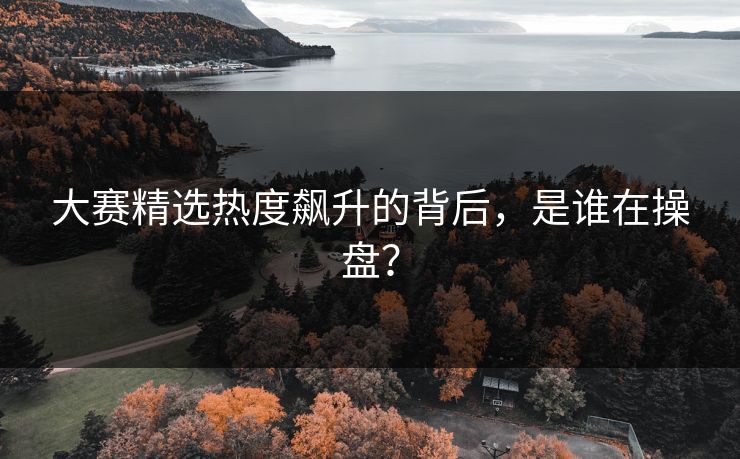 大赛精选热度飙升的背后，是谁在操盘？